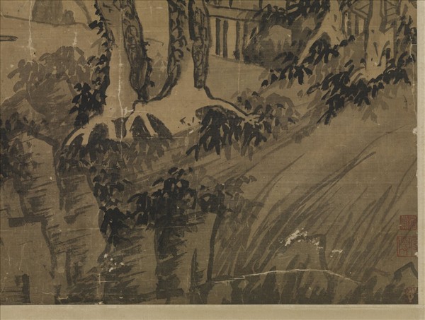 明沈周蒼厓高話圖　軸