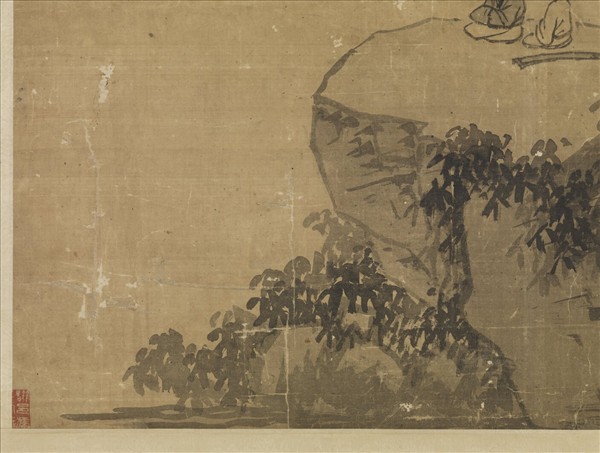 明沈周蒼厓高話圖　軸