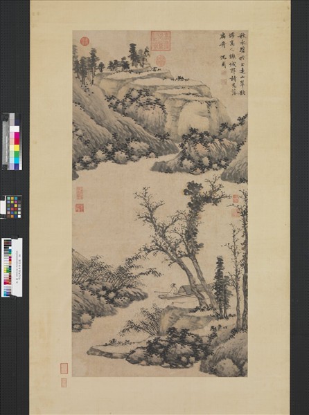 明沈周扁舟詩思圖　軸