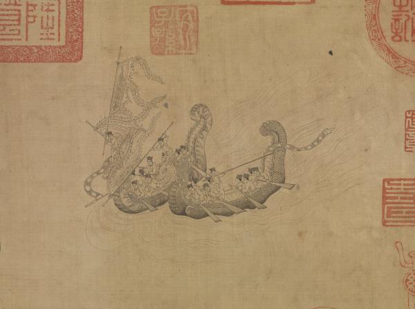 元王振鵬龍池競渡圖　卷