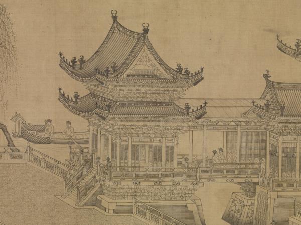 元王振鵬龍池競渡圖　卷