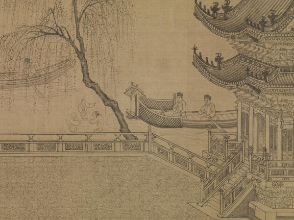 元王振鵬龍池競渡圖　卷