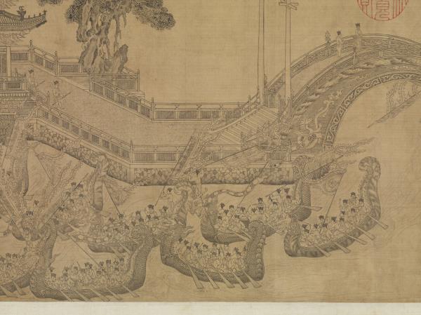 元王振鵬龍池競渡圖　卷