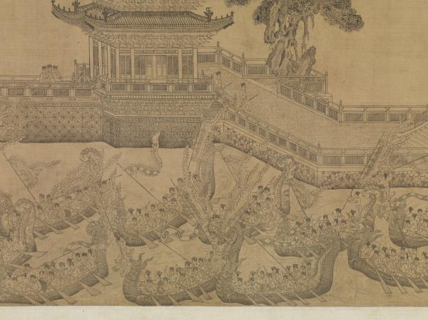 元王振鵬龍池競渡圖　卷