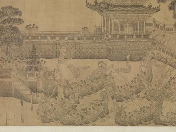 元王振鵬龍池競渡圖　卷