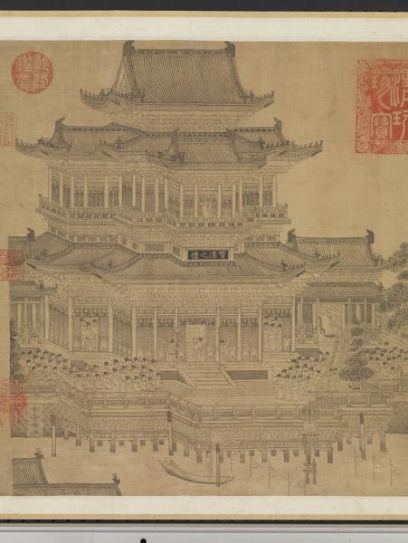 元王振鵬龍池競渡圖　卷