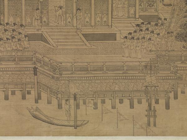 元王振鵬龍池競渡圖　卷