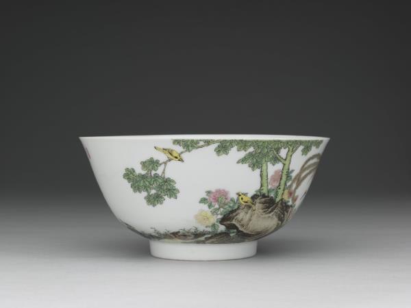 琺瑯彩瓷五倫圖碗