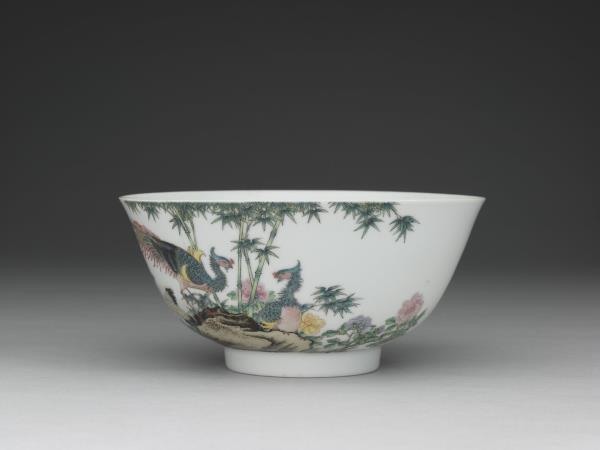 琺瑯彩瓷五倫圖碗