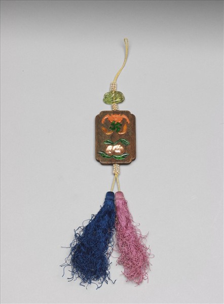 茄楠嵌寶石福壽萬年香佩