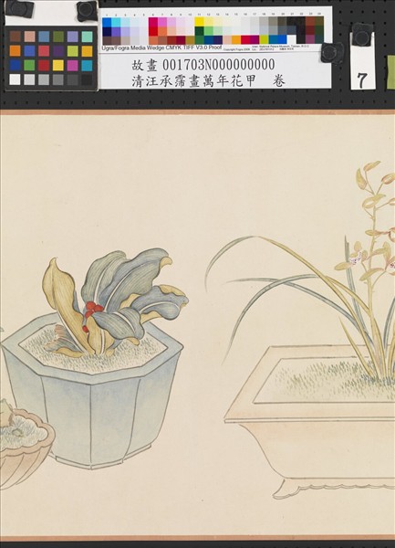 清汪承霈畫萬年花甲　卷