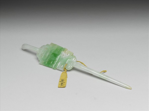 翠玉囍字耳挖簪