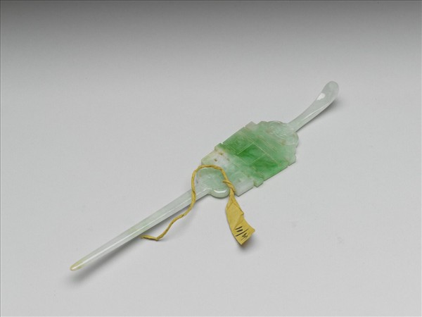 翠玉囍字耳挖簪