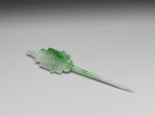 翠玉囍字耳挖簪