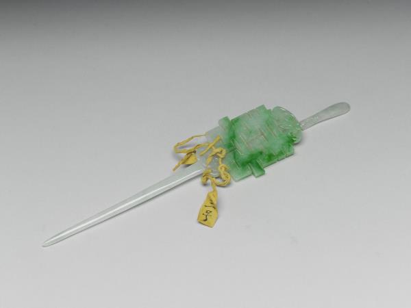 翠玉囍字耳挖簪