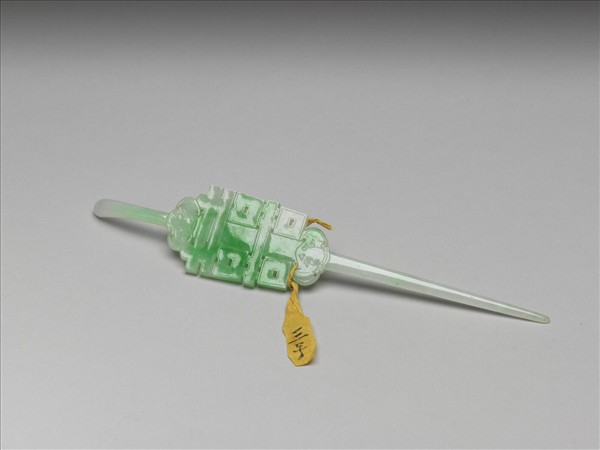 翠玉囍字耳挖簪