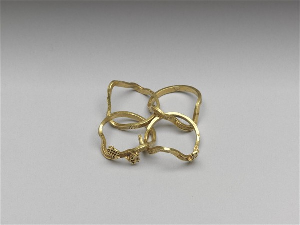 金萬壽無疆連環戒指