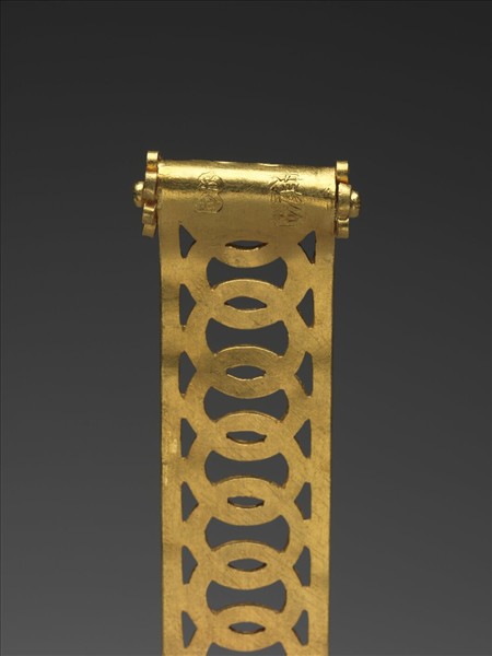 金鏤空連環紋扁方