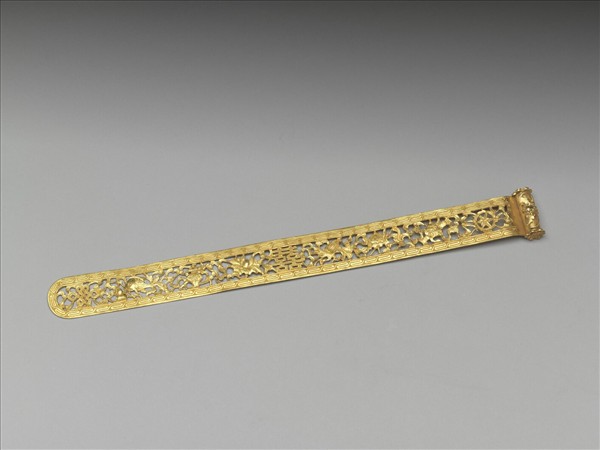 金鏤空雙喜八寶扁方