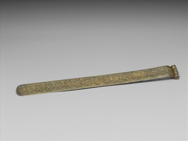 鍍金鏤空福壽紋扁方