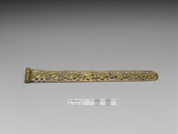 鍍金鏤空蝙蝠扁方