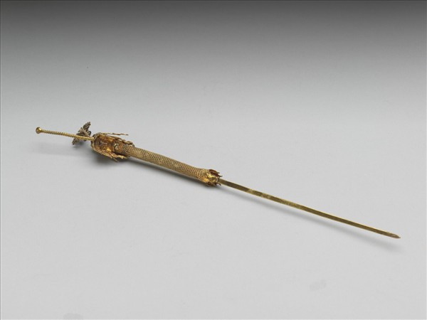 金纍絲龍趕珠耳挖簪