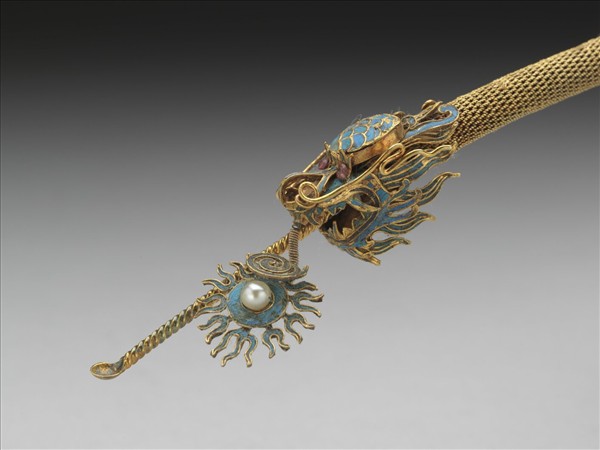 金纍絲龍趕珠耳挖簪