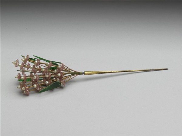 嵌珠翠碧璽花簪