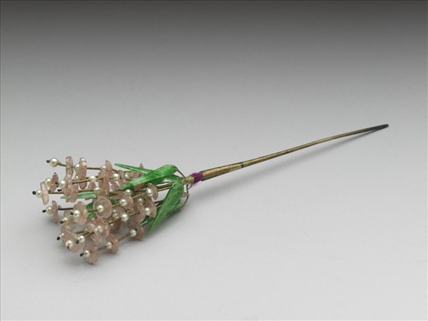 嵌珠翠碧璽花簪