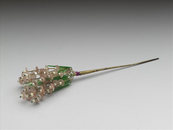 嵌珠翠碧璽花簪