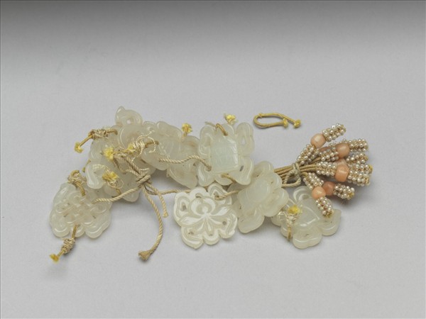 茄楠木刻團壽紋念珠