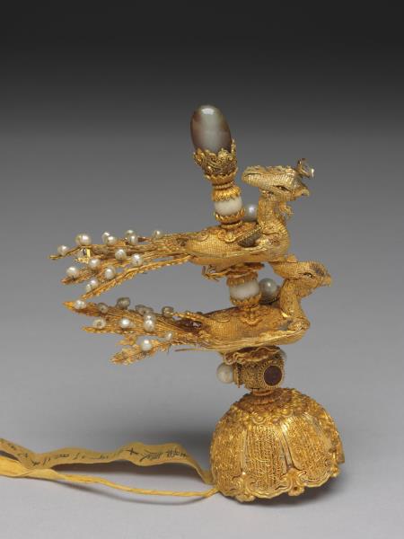 金纍絲鳳朝冠頂