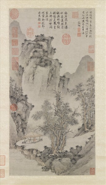 明文徵明溪亭客話　軸