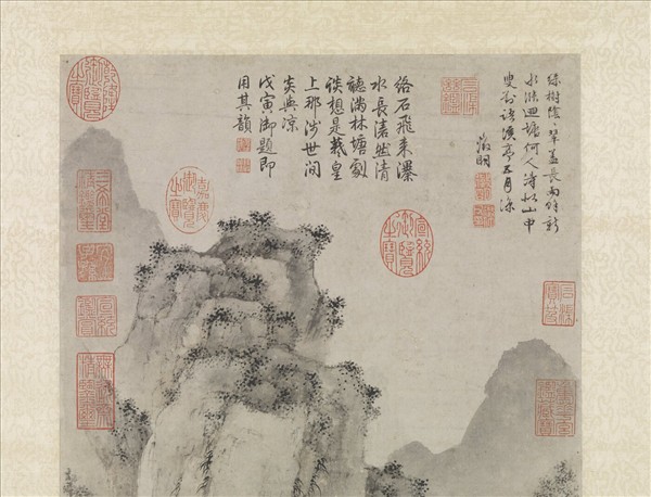 明文徵明溪亭客話　軸