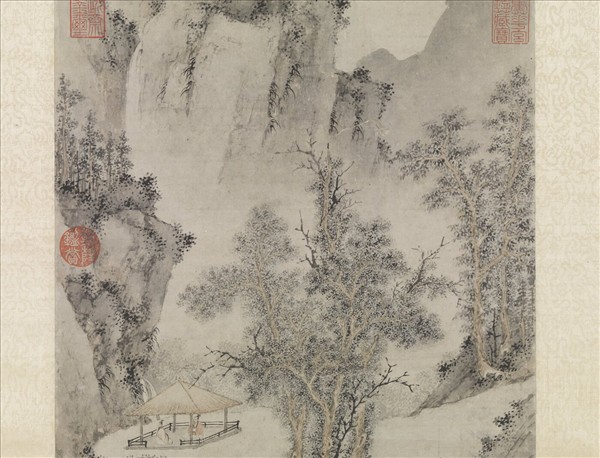 明文徵明溪亭客話　軸