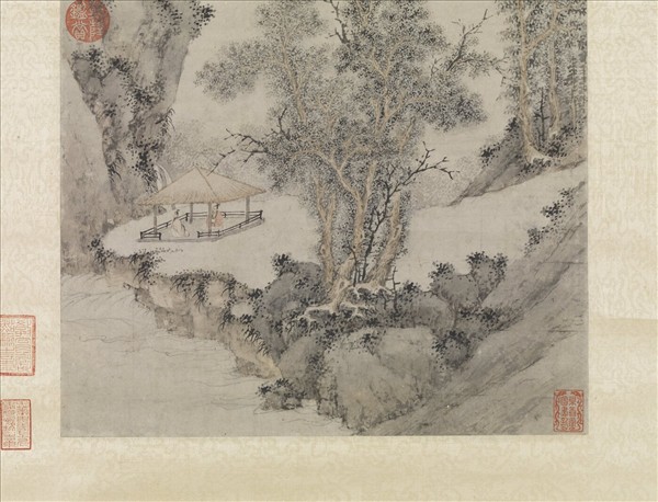 明文徵明溪亭客話　軸