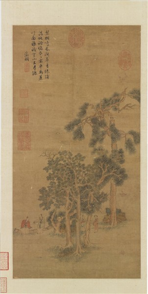 明文徵明綠陰清話　軸