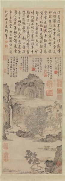 明文徵明綠陰草堂圖　軸