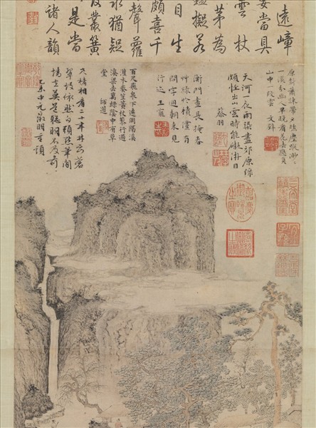 明文徵明綠陰草堂圖　軸