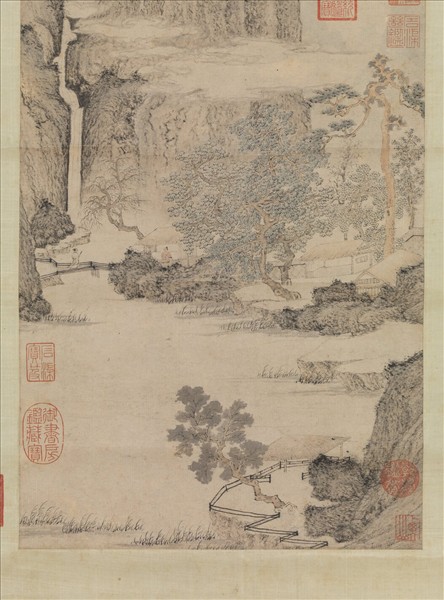 明文徵明綠陰草堂圖　軸