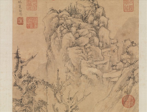 明文徵明空林覓句圖　軸