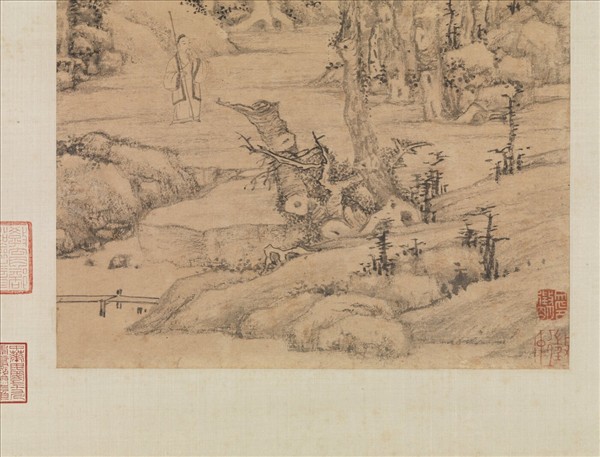 明文徵明空林覓句圖　軸