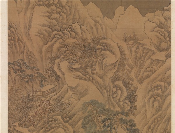 明文徵明寒山風雪圖　軸