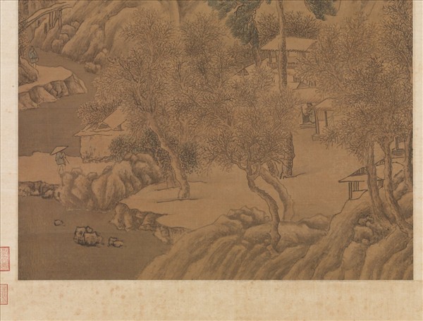 明文徵明寒山風雪圖　軸