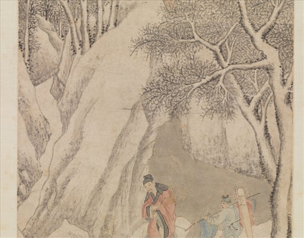 明文徵明畫雪景　軸