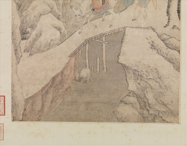 明文徵明畫雪景　軸