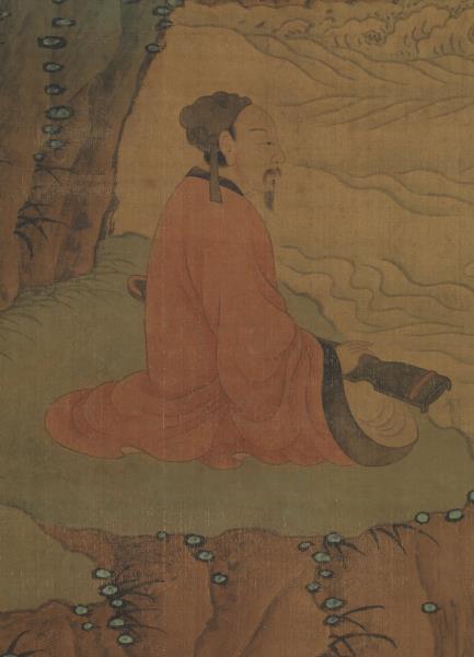 明文徵明臨趙孟頫空巖琴思　軸