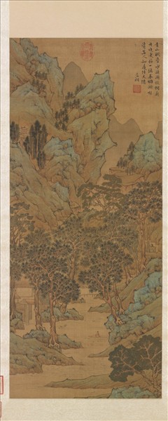 明文徵明倣古山水　軸