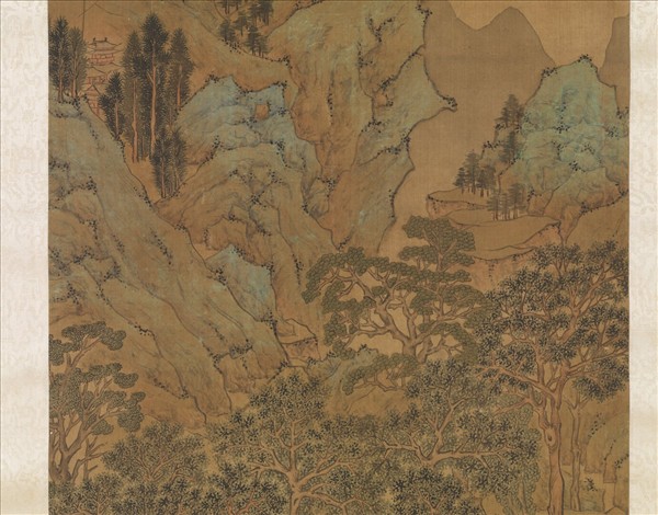 明文徵明倣古山水　軸