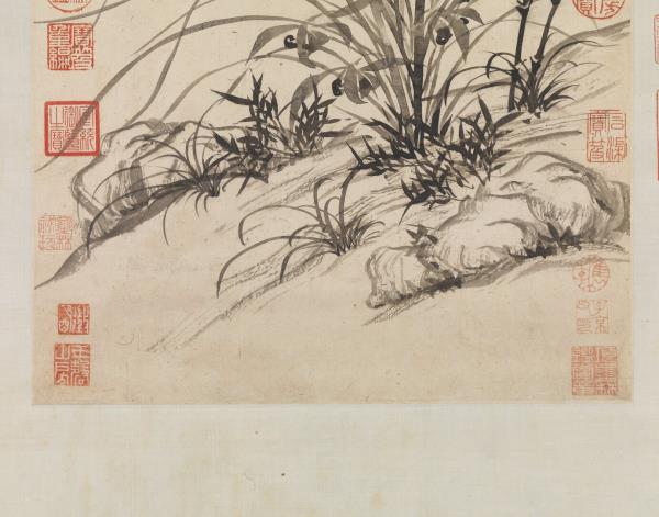 明文徵明畫蘭竹　軸